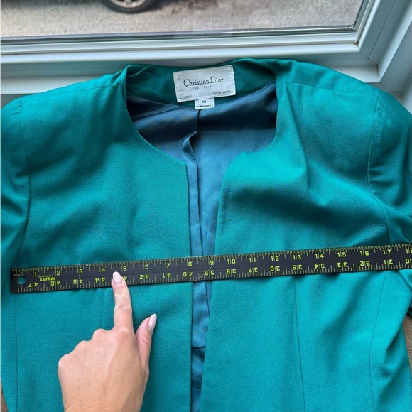 Christian Dior Vintage Women’s Suit green size 10 - Picture 3 of 13